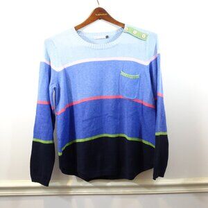 Colorful Striped Crew Neck Sweater